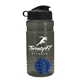 a smoke bottle & black lid & royal blue mixing ball groove 20 oz tritan(tm) shaker bottle with flip lid and mixing ball