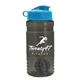 a smoke bottle & cyan lid & gray mixing ball groove 20 oz tritan(tm) shaker bottle with flip lid and mixing ball