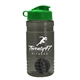 a smoke bottle & green lid & black mixing ball groove 20 oz tritan(tm) shaker bottle with flip lid and mixing ball