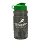 a smoke bottle & green lid & gray mixing ball groove 20 oz tritan(tm) shaker bottle with flip lid and mixing ball