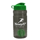 a smoke bottle & green lid & green mixing ball groove 20 oz tritan(tm) shaker bottle with flip lid and mixing ball