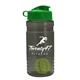a smoke bottle & green lid & lime green mixing ball groove 20 oz tritan(tm) shaker bottle with flip lid and mixing ball