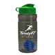 a smoke bottle & green lid & royal blue mixing ball groove 20 oz tritan(tm) shaker bottle with flip lid and mixing ball