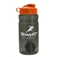 a smoke bottle & orange lid & black mixing ball groove 20 oz tritan(tm) shaker bottle with flip lid and mixing ball