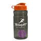 a smoke bottle & orange lid & violet mixing ball groove 20 oz tritan(tm) shaker bottle with flip lid and mixing ball