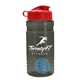 a smoke bottle & red lid & cyan mixing ball groove 20 oz tritan(tm) shaker bottle with flip lid and mixing ball