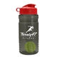 a smoke bottle & red lid & lime green mixing ball groove 20 oz tritan(tm) shaker bottle with flip lid and mixing ball