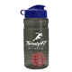 a smoke bottle & reflex blue lid & red mixing ball groove 20 oz tritan(tm) shaker bottle with flip lid and mixing ball
