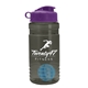 a smoke bottle & violet lid & cyan mixing ball groove 20 oz tritan(tm) shaker bottle with flip lid and mixing ball