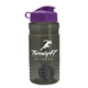a smoke bottle & violet lid & gray mixing ball groove 20 oz tritan(tm) shaker bottle with flip lid and mixing ball