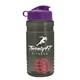 a smoke bottle & violet lid & red mixing ball groove 20 oz tritan(tm) shaker bottle with flip lid and mixing ball