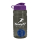 a smoke bottle & violet lid & royal blue mixing ball groove 20 oz tritan(tm) shaker bottle with flip lid and mixing ball