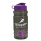 a smoke bottle & violet lid & violet mixing ball groove 20 oz tritan(tm) shaker bottle with flip lid and mixing ball