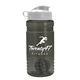 a smoke bottle & white lid & gray mixing ball groove 20 oz tritan(tm) shaker bottle with flip lid and mixing ball