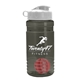 a smoke bottle & white lid & red mixing ball groove 20 oz tritan(tm) shaker bottle with flip lid and mixing ball