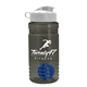 a smoke bottle & white lid & royal blue mixing ball groove 20 oz tritan(tm) shaker bottle with flip lid and mixing ball