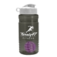 a smoke bottle & white lid & violet mixing ball groove 20 oz tritan(tm) shaker bottle with flip lid and mixing ball