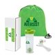 aerial view a lime vigor 3- piece fitness gift set, image 1 of 3