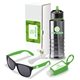 aerial view a green olympic 4- piece fitness gift set, image 1 of 2