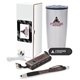 aerial view a black splendid 5- piece welcome gift set, image 1 of 2