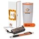 aerial view a orange splendid 5- piece welcome gift set, image 1 of 2