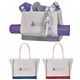 a group of yoga retreat cotton tote