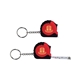 aerial view a red mini grip 3.25 tape measure keychain domestic, image 1 of 2