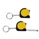 aerial view a yellow mini grip 3.25 tape measure keychain domestic, image 1 of 2
