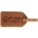 aerial view a 26 distressed tan barranca canyon leather luggage tag, image 1 of 5
