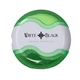 aerial view a transparent lime achiever pencil sharpener eraser, image 1 of 2