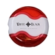 aerial view a transparent red achiever pencil sharpener eraser, image 1 of 2