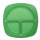 aerial view a translucent green childrens portion plate, image 1 of 2