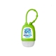a lime hand sanitizer with silicone strap