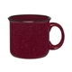 aerial view a maroon ceramic campfire mug, image 1 of 2