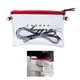 a clear w/red trim clear crossbody purse