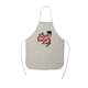 aerial view a white 80 gsm non - woven polypropylene apron with pocket, image 1 of 2