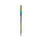aerial view a rainbow aluminum twist action prism pen, image 1 of 5