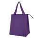 aerial view a purple dimples non - woven cooler tote bag, image 1 of 2