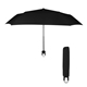 aerial view a black 38 arc clipper compact telescopic umbrella, image 1 of 2
