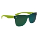 aerial view a green outrider mirrored malibu sunglasses, image 1 of 4