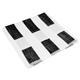 aerial view a white with black stripes 100 cotton seaside beach towel, image 1 of 4
