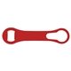 a red dog bone powder coated bottle opener w / pour spout remover