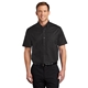 aerial view a black/ light stone port authority(r) short sleeve easy care shirt - colors, image 1 of 5