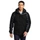 aerial view a black/ ink grey port authority(r) ranger 3- in -1 jacket, image 1 of 6