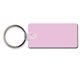 a soft pink key tag - rectangle w / rc - spot color