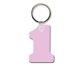 a soft pink key tag - number one - spot color