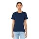 aerial view a navy bella+canvas (r) womens relaxed jersey short sleeve tee - 6400 - colors, image 1 of 6