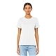 aerial view a white bella+canvas (r) womens relaxed jersey short sleeve tee - 6400 - colors, image 1 of 6