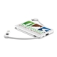 aerial view a pms white c 5000mah hermosa 2.1a output portable charger power bank (microusb / iphone / usb - c), image 1 of 6
