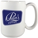 aerial view a white usa 15 oz el jefe ceramic mug, image 1 of 2